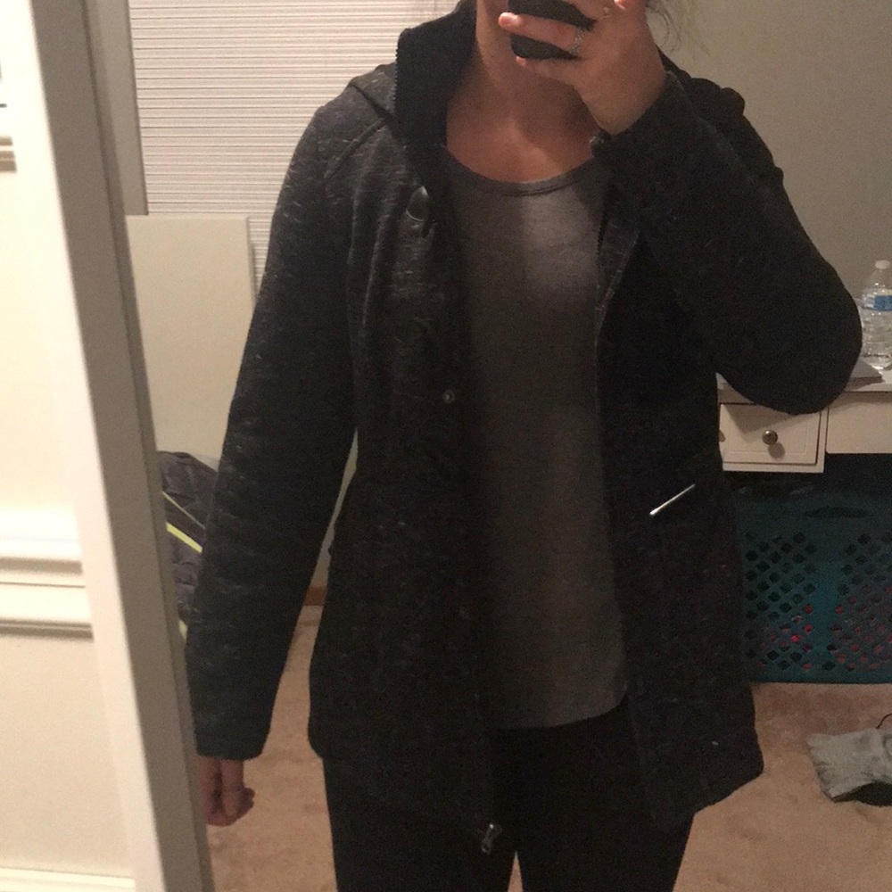 Dark heathered gray comfy coat
